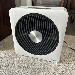 White and Black Compact Heater